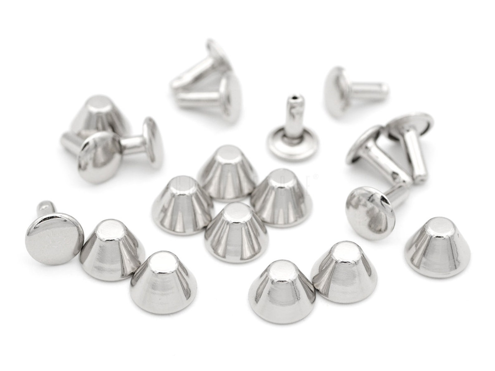 10mm Metal Flat Head Rivet Studs Purse Feet With 9mm Round Etsy