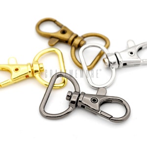 1/2&quot;, 5/8&quot;, 3/4&quot; Swivel Clips Trigger Snap Hook Lobster Clasps Landyard Keychain Hardware CS10 Pack of 10