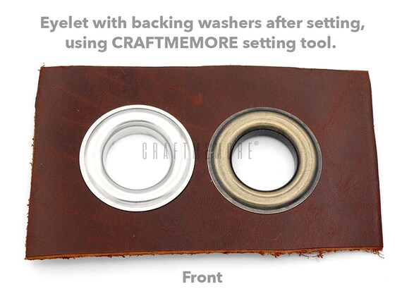 CRAFTMEmore 3/8 (10MM) Hole 100 Sets Grommets Eyelets with Washers for  Clothes, Leather, Canvas (Gunmetal)