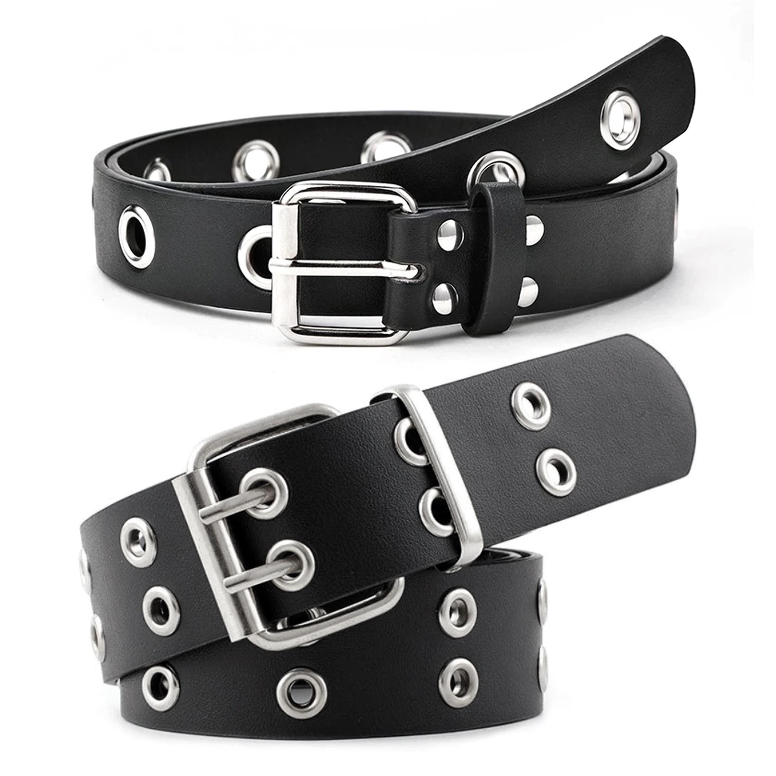 Canvas Belt Women's Double Grommet Belt Canvas Double Grommet