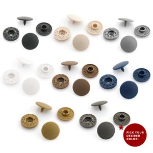 50pack High Quality Plastic Snap Fasteners Press Studs Snaps Buttons for Clothes Craft Supplies DIY Made From Japan