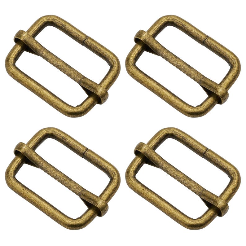 Metal Triglide Strap Adjuster 10pcs – Bag & Belt Hardware Antique Brass