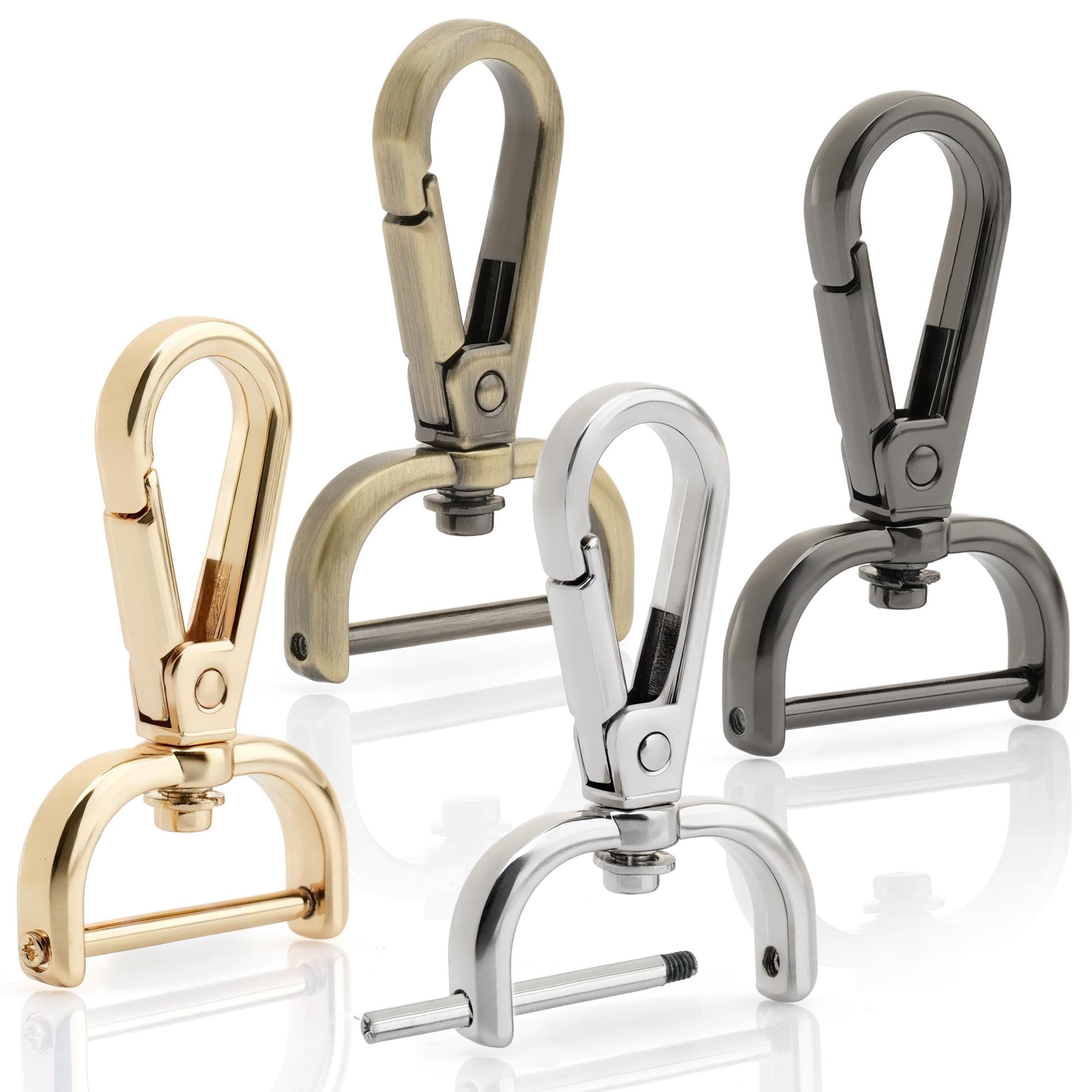 2pcs Detachable Snap Hook Swivel Clasp With Screw Bar Bag Strap