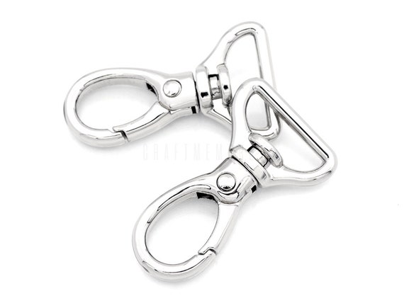 20 Ganci Portachiavi Con Moschettone Girevole - Ideali Per DIY, Borse E Accessori
