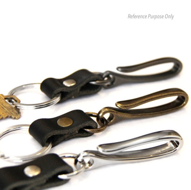 1 Box 2Pcs 2 Color Fish Hook Keychain Belt Clip for Keys Simple Keychain  Clip with 20Pcs Brass Jump Rings U Hook Key Loop Pocket Clip for Men Wallet