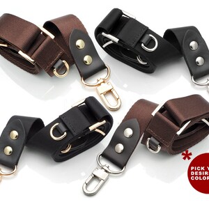 Bag Handle Replacement 1" W x 52" L Purse Straps with Swivel Clasp, Handmade Nylon Webbing Shoulder Strap BHK081