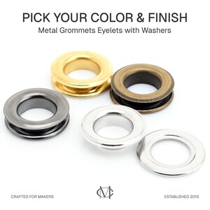 1 Inch Metal Grommets Eyelets with Washers for Curtains, Banners, Canvas (10 Sets) image 12