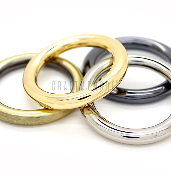 4pcs O Ring Solid Welded Metal O-Ring Circle Loop Buckle for Purse Bag Collar Leather Craft SCOG