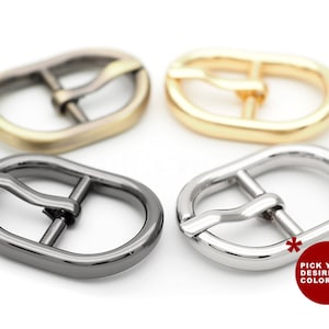 4pack 5/8, 3/4 Tiny Oval Center Bar Belt Buckle Single Prong Strap Buckles Findings Purse Making Accessories SC66