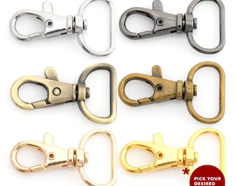 20 Pack Swivel Clips Trigger Snap Hook Lobster Clasps Lanyard Keychain Hardware Classic PS