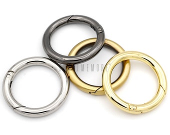 2pack Large-size O-Rings Snap Clip Trigger Spring Opening Keyring Buckle Purse Hardware