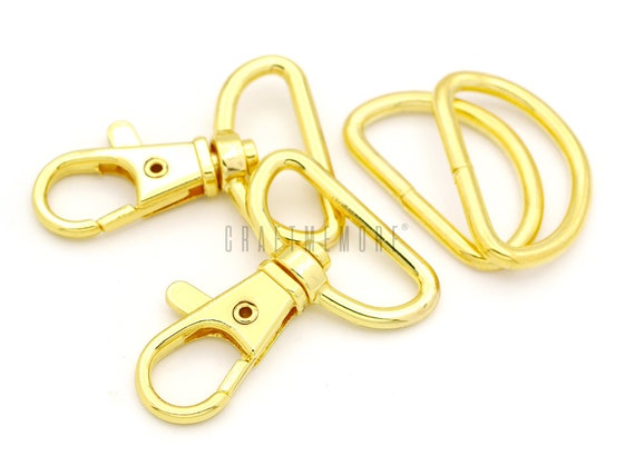 Buy 3/4, 1 Inch Swivel Clip Hook Lobster Clasp Trigger Snap Hooks With D  Rings 10 Sets Online in India 