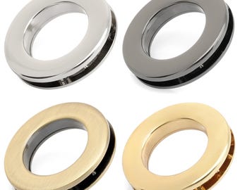 4 set di occhielli metallici avvitabili da 21 mm e 25 mm, anelli di collegamento per manici di borse, ferramenta per borse