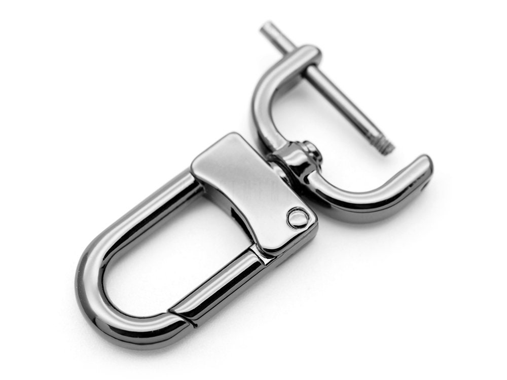 2pcs Detachable Snap Hook Swivel Clasp With Screw Bar Bag Strap