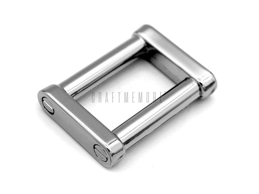 thumbnail image 2 of Rectangle Purse Strap Slder Metal Double Loop Slde Buckle Adjuster Keeper Rng 36 33mm 1 3/8 1... 2 of 13