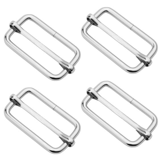 Barra Scorrevole Per Cinture CRAFTMEMORE Triglide - Barra Scorrevole Per Cintura, 1,6 Cm, 9,5 Cm, 2 Anelli Cintura 38mm Ottone Antico