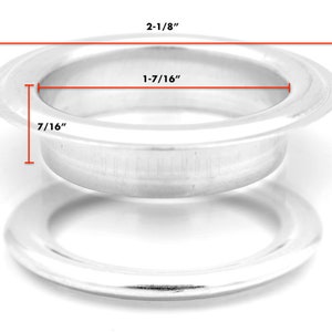 1.5 Inch ID Grommets Eyelets with Washers for Curtain Eyelet, Billboard Eyelet, Vinyl, Banner 10 Pack image 2