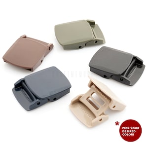 1-1/4インチウェビング用プラスチックベルトバックル4個パック自動バックル留め具、ウェビングバックルタクティカルベルトバックル縫製留め具