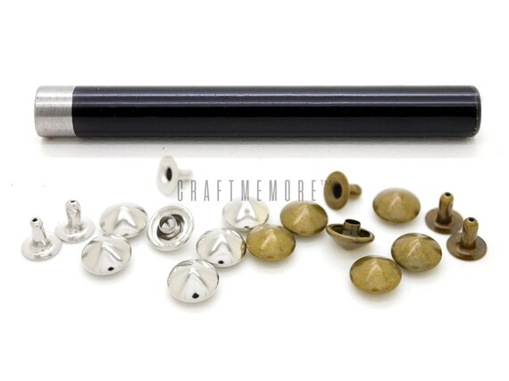 100 Dome Rivets Die Set Punch Tool Studs Sewing Leather craft Jeans 9mm