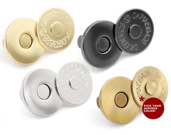 Snap Fastener Closures for Purse Sewing, Strong Metal Clasps for Handbags, 6 Pack MNS