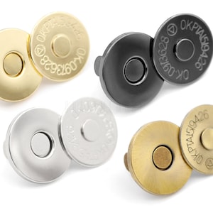 Thin Magnetic Snap Buttons Quality Strong Clasp for Purse Sewing Handbags Closures 6 Pack MNS