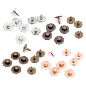 Washable Jean Rivets – Solid Brass Rivets for Denim & Leather Crafts | Decorative Fasteners for DIY Projects 50 pack
