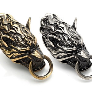 Wolf Fenrir Fire Concho Schraube zurück Conchos Brieftasche Stecker Schlüsselanhänger Leathercraft 2 Stück