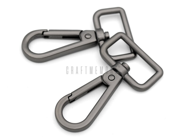 2pack Multisize Matte Black Snap Hook Swivel Purse Clip Metal Etsy