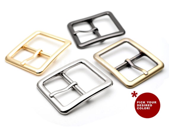 4pack 1 Inch Single Prong Belt Buckle Square Center Bar Buckles