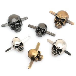 10stk Schädel Prong Studs Ghost Punk Dekoration für Tasche Armband Lederjacke