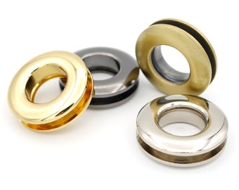 Anelli passacavo in metallo di qualità, occhielli rotondi lucidati, passanti per borse, cinture, accessori artigianali, 8 mm, 11 mm, 15 mm, confezione da 4 SCET