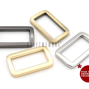 6pack Multi-size Flat Rectangle Rings Buckle for Bag Belt Strap Webbing ...