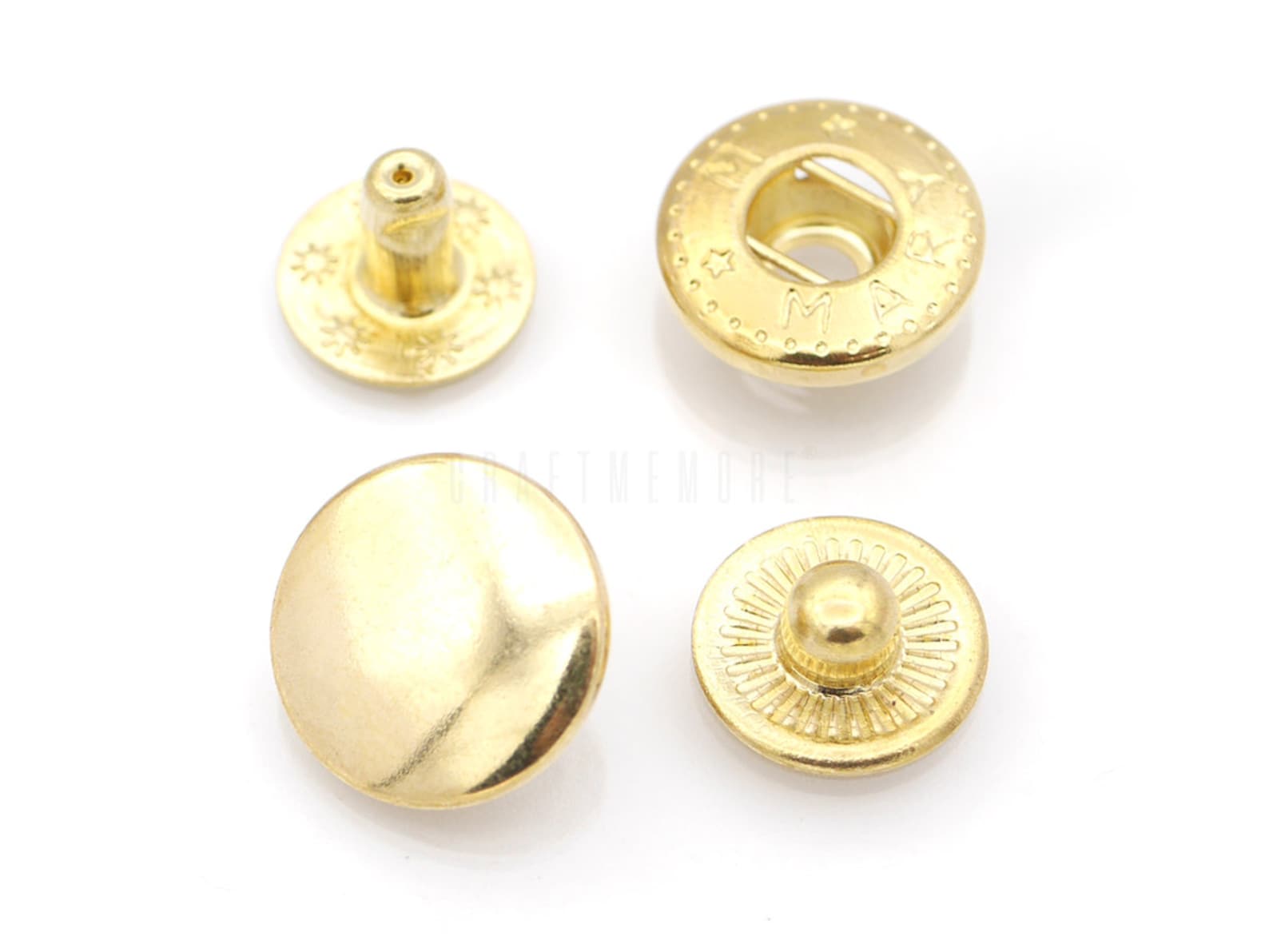 50 Sets Snap Buttons Multi Sizes & Colors | S-spring Socket Popper ...