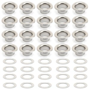 Grommet Tool Kit | 3/16", 1/4", 5/16" Eyelet Setting Tool with Hole Punch | 100 Silver Grommets image 4