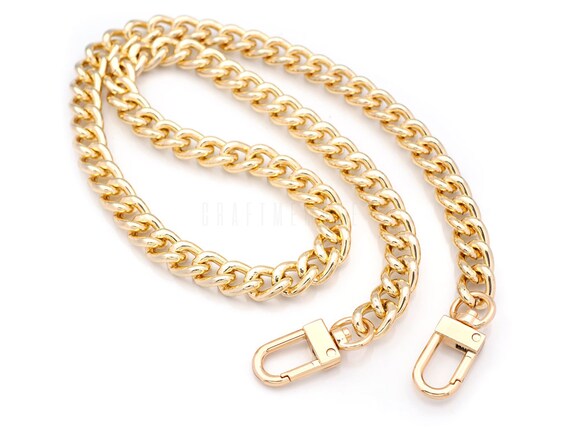 Handmade Purse Chain Strap - Aluminum Shoulder Or Crossbody Strap - Replacement Handbag Handle 2 thumbnail image