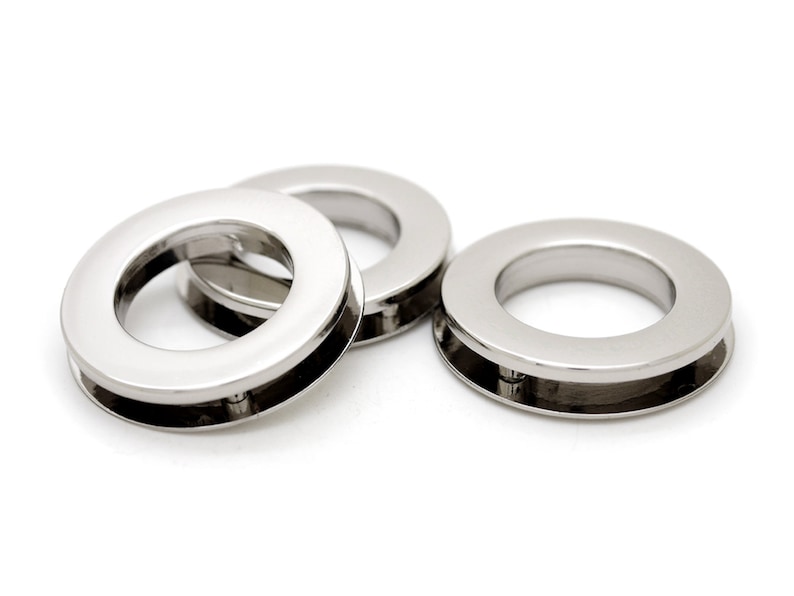 4sets Screw-in Eyelet Metal Screw Together Grommets Bag Loop Handle Connector Rings Purse Accessories 21MM 25MM Silver