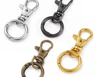 Swivel Snap Hook Set (5 Sets) - Zinc Alloy Keychain Hardware