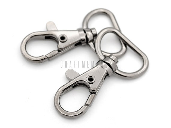 Keychain Hook Clip, 50Pcs Swivel Snap Hook Lobster Claw Clasp Small Metal  Swivel Key Chain Clip Hook Keychain Hardware for Keychain Making, DIY