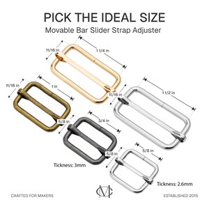 Metal Triglide Strap Adjuster 10pcs – Bag & Belt Hardware image 6
