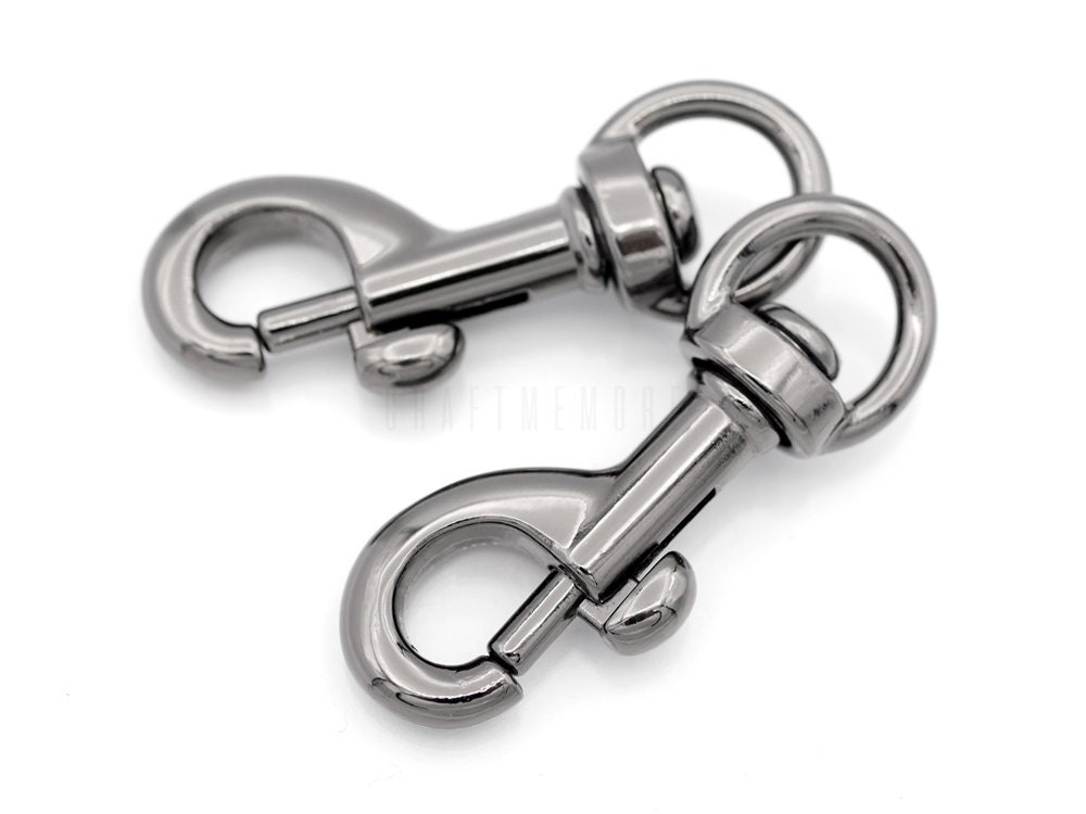4pack Swivel Round Eye Slide Bolt Snap Hook Keychains Purse Etsy