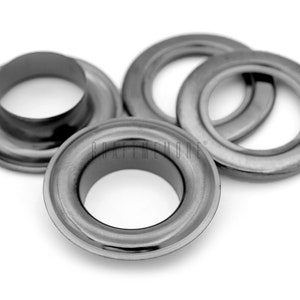 25pack 3/4 Hole Metal Grommets Eyelets with Washers for Billboard Vinyl banner, Leather craft Gunmetal