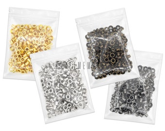 2mm 3mm Tiny Eyelets Self Backing for Bead Cores, Clothes, Leather, Paper label 200 pack