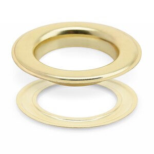 1 Inch Metal Grommets Eyelets with Washers for Curtains, Banners, Canvas (10 Sets) Gold