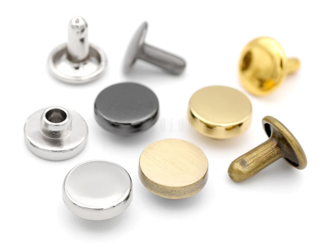 10mm 10 Sets Quality Flat Head Leather Rivet Decorative Rivets Etsy