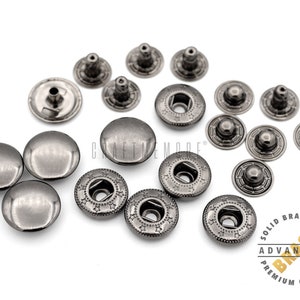 CRAFTMEmore Confezione Da 50 Bottoni A Pressione Argento | Multimisura 12mm | Chiusure Scatto Per Abbigliamento, Borse E Pelle