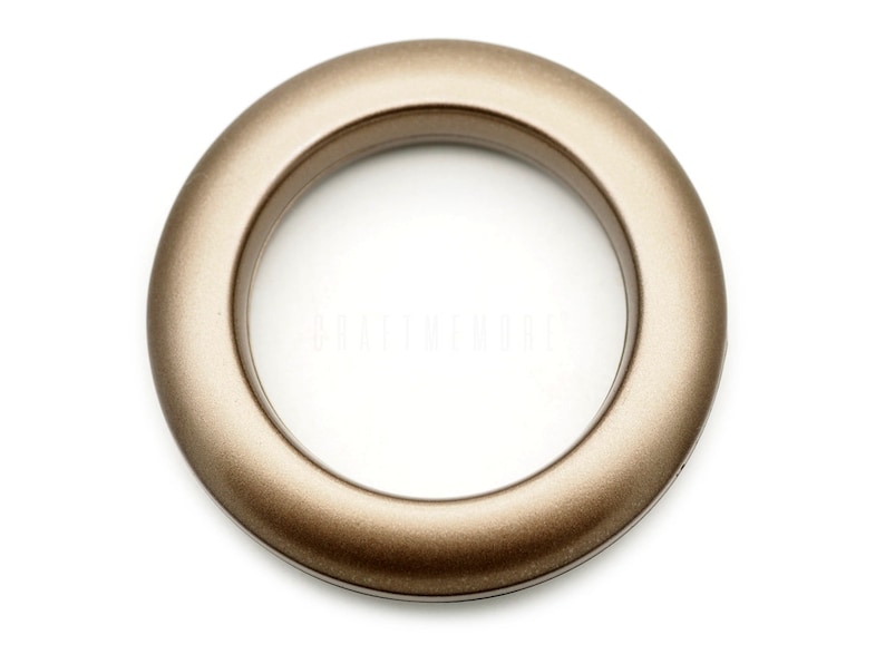 Curtain Grommets 1-9/16 40mm Inner Diameter Plastic Curtain Rings, Clip on Eyelet Rings, Home Drapes Grommets 8 Pack Satin Antique Gold