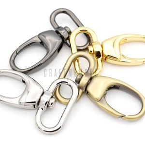 2pcs Fat Swivel Snap Hook Metal Push Gate Lobster Clasps for Purse Bag Keychain Sewing Accessories SC34