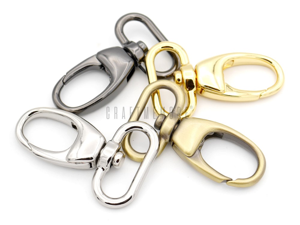 2pcs Fat Swivel Snap Hook Metal Push Gate Lobster Clasps for Purse Bag  Keychain Sewing Accessories SC34 -  India
