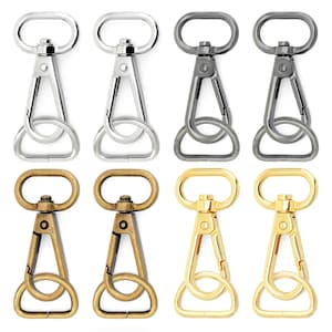 Swivel Snap Hook with D-Ring Sets for Bag Straps, Craft Projects (2 Sets)
