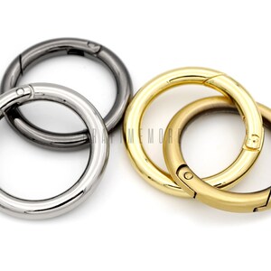 O-Rings Snaps Clip 5/8" 3/4" 1" Inch Spring Opening O ring Keyring Buckle Purse Hardware 4 pcs